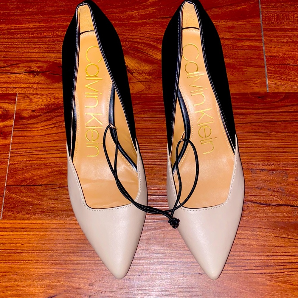Calvin Klein two tone heels